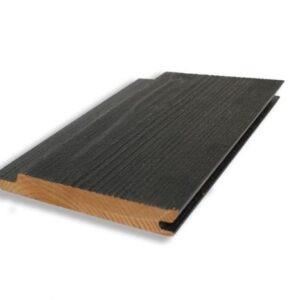 Naaldhout Thermowood grenen Finno Black, tand&groef platband Essen, Houthandel Van Den Berg